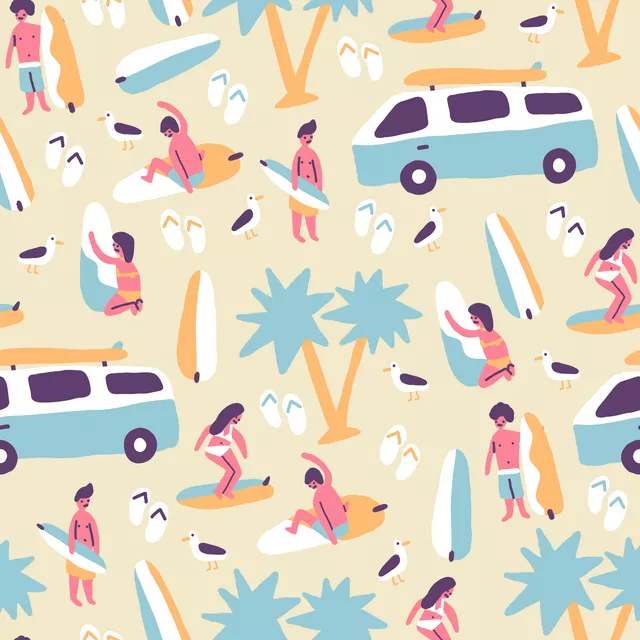Bodenkissen Surfers