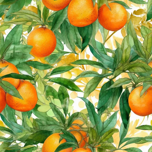 Dekovorhang Fresh Orange Print