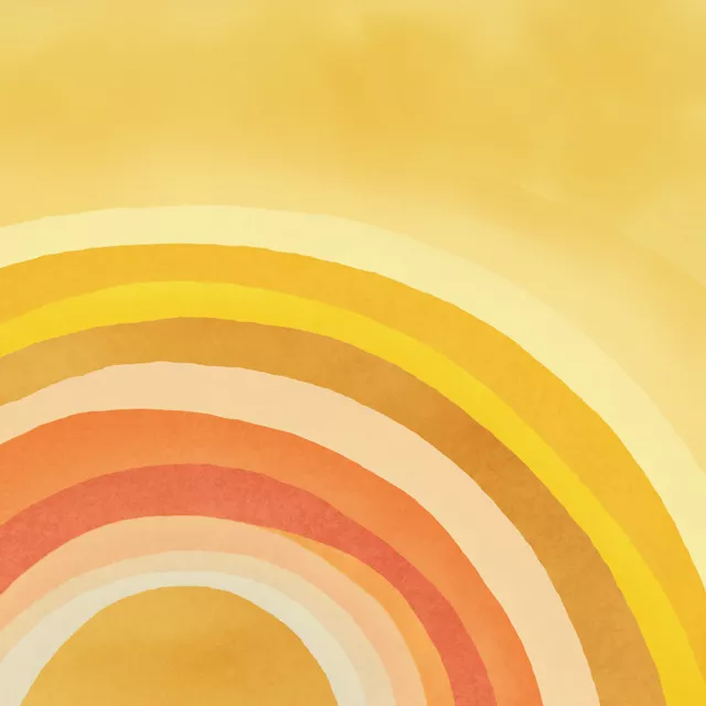 Kissen Happy Rainbow Yellow Orange