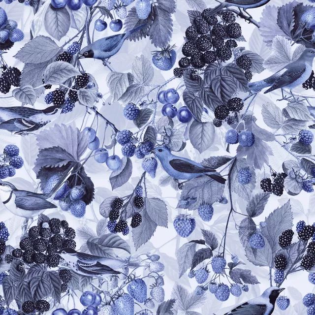 Sitzkissen Im Sommergarten blau