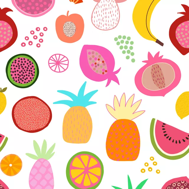 Bankauflage Exotic Fruit Paradise white