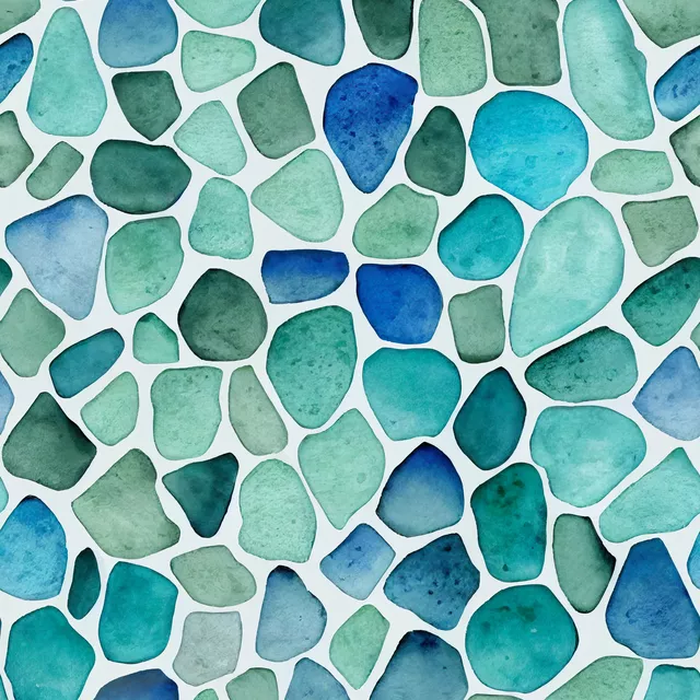 Kissen Sea Glass green blue