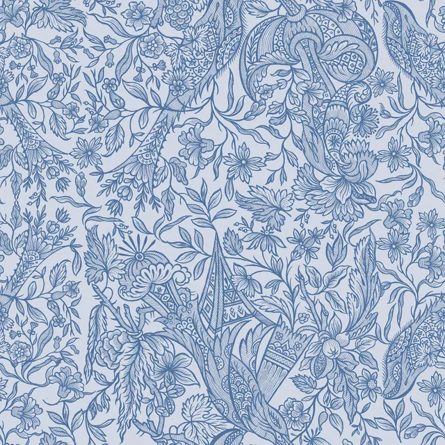 Vintage Floral Blue