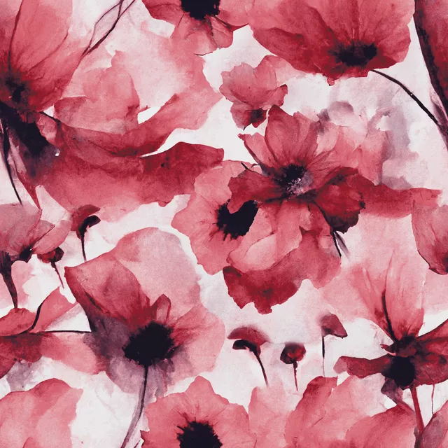 Kissen Wild Poppy Flower red