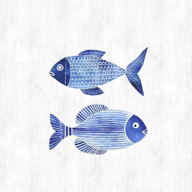 Kissen Blue Fish II