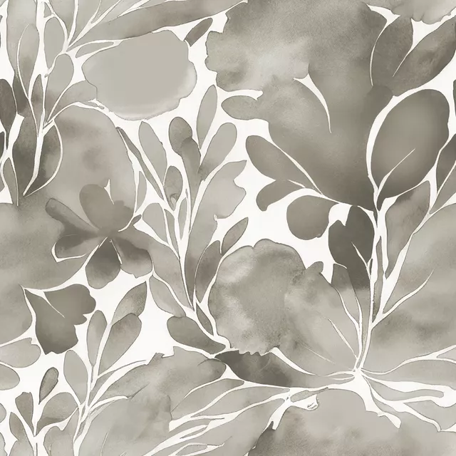 Kissen Aquarell Floral grau