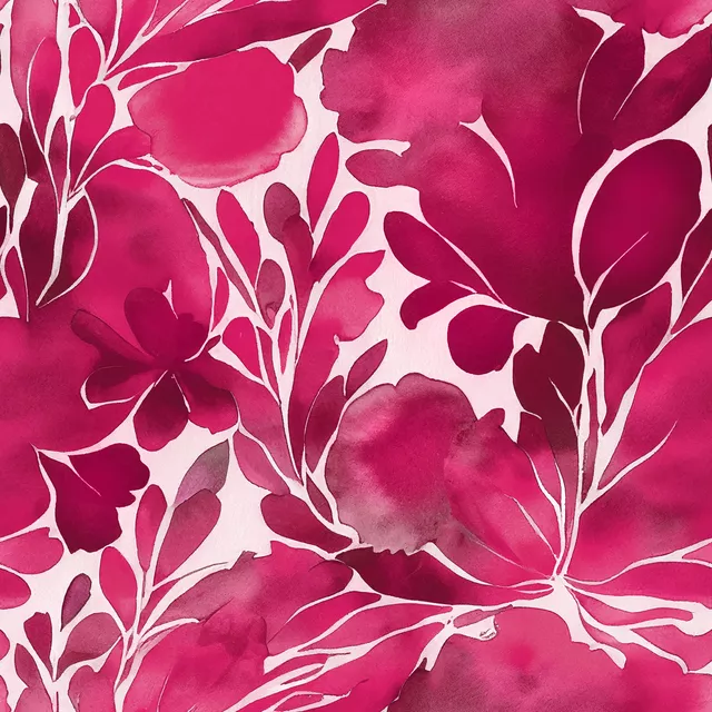 Watercolor Flowers Coral red