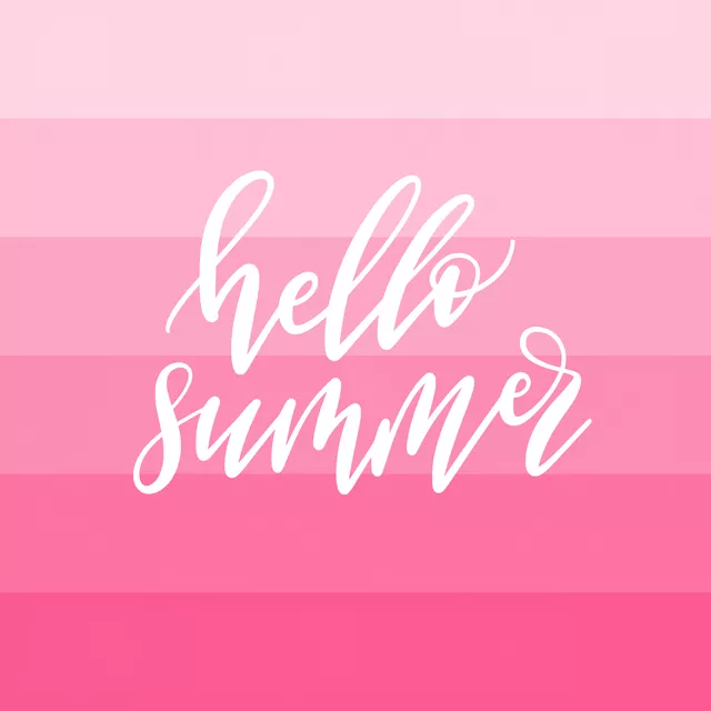 Pink Summer Hello Stripes