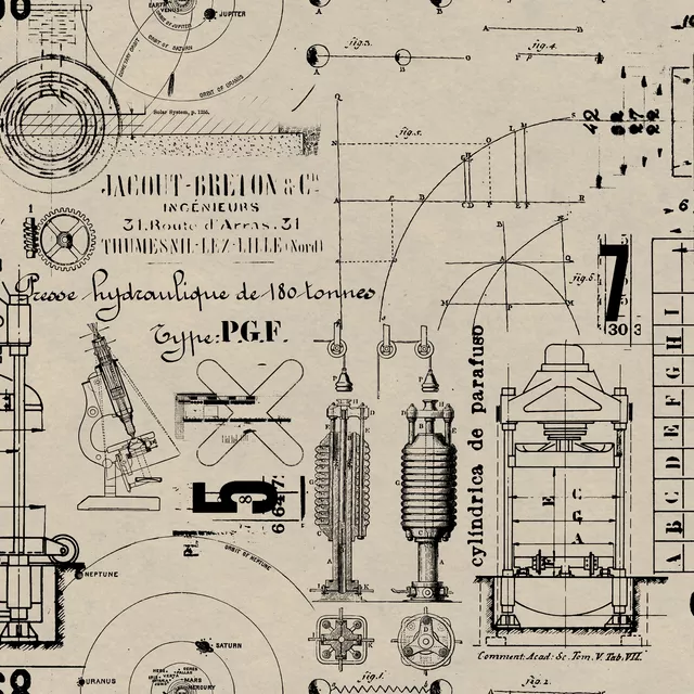 Kissen Vintage Mechanics