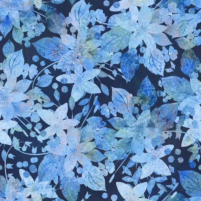 Tischdecke Blauer Sommergarten