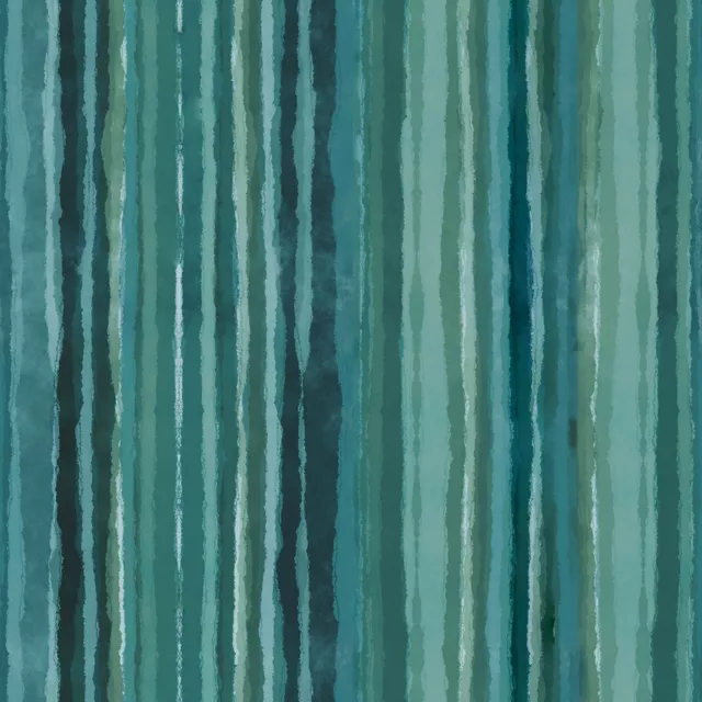 Watercolor Stripes Teal