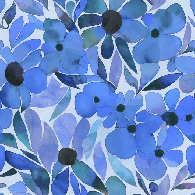 Kissen Floral Summer blue