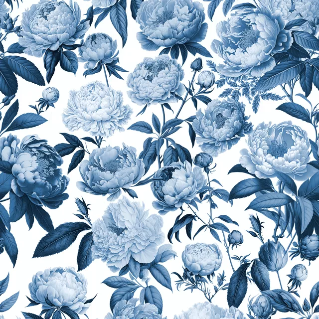 Peony Romance blue