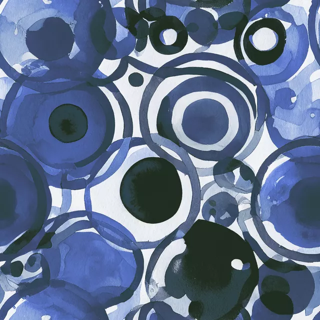 Watercolor Fun Navy blue
