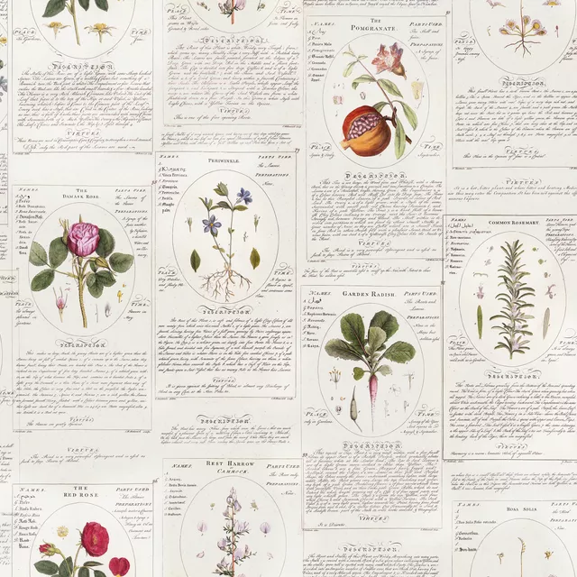 Kissen Vintage Flower Book