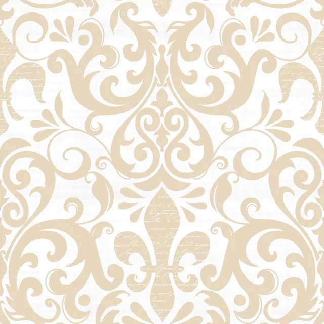 Kissen Fleur De Lis Damask Script V