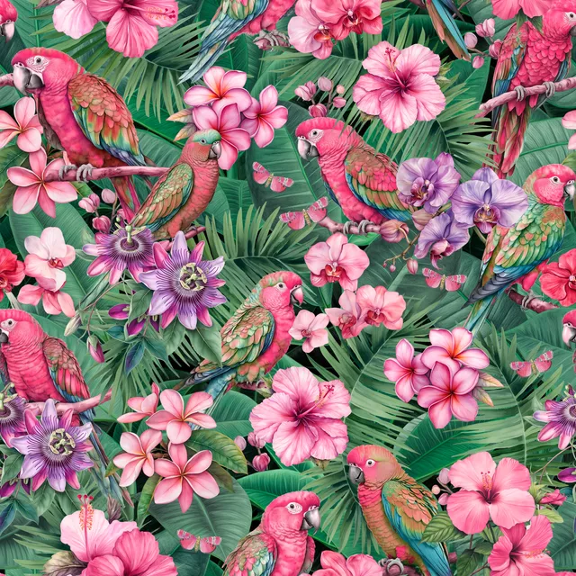 Pink Parrots Paradise