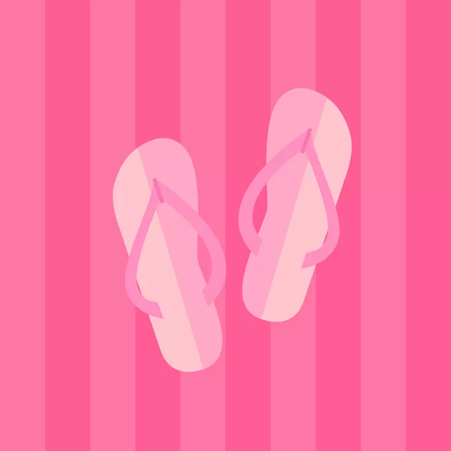 Pink Summer Flip Flops II
