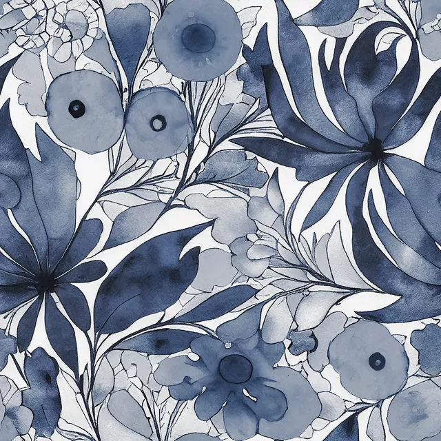 Sitzkissen Fancy Flower Fun navy