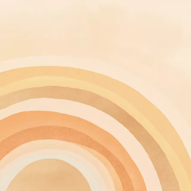 Kissen Happy Rainbow Beige