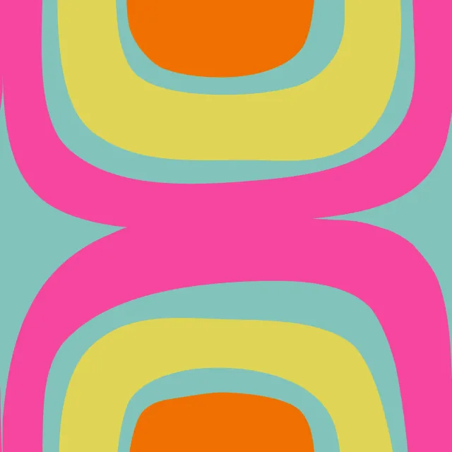 Retro Circles Türkis