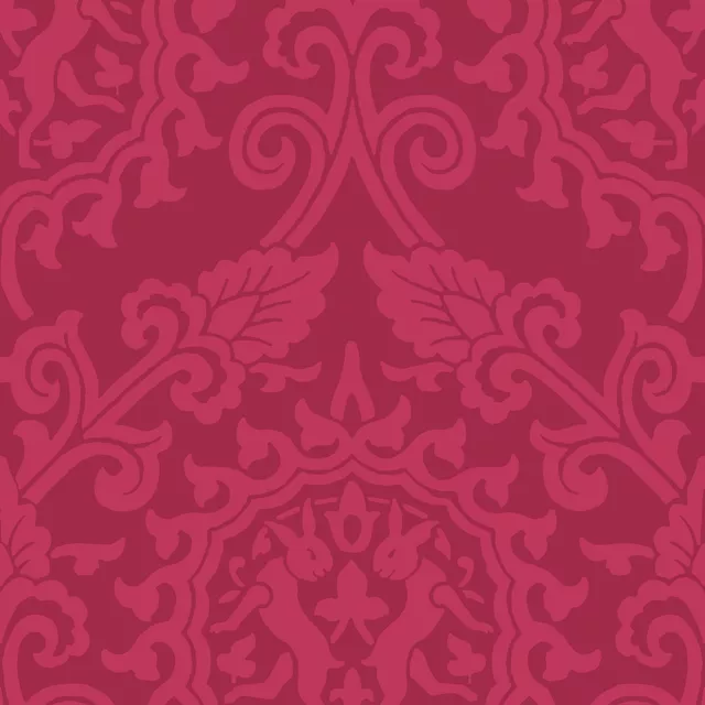 Kissen Viva Magenta Rabbit Damask