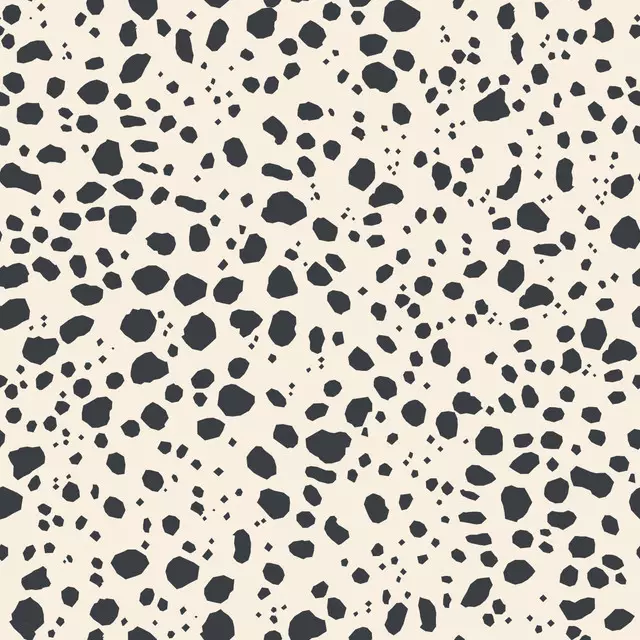 Tischdecke Splashes Off White- Black