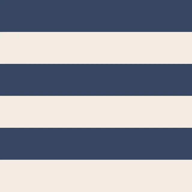 Kissen beige-blaue breite Streifen