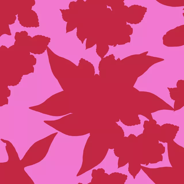 Garden Floral Fuchsia-Red