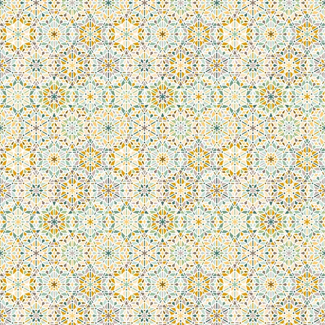 Bettwäsche Kaleidoskop in grün und gelb