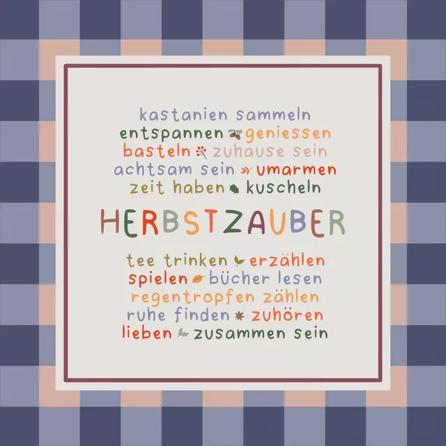 Sitzkissen Herbstzauber Gefühl mit Karo