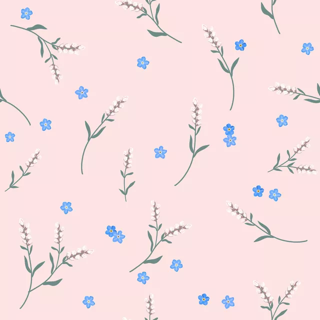 Tischdecke Zarte Blüten Muster Rosa