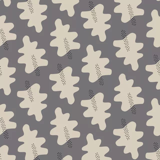 Muster Herbstlaub - grau beige