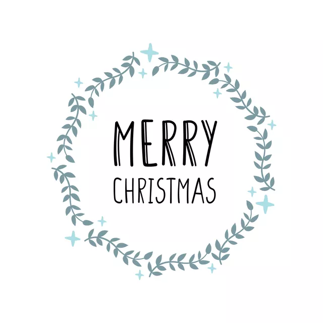 Servietten MERRY CHRISTMAS Kranz weiss