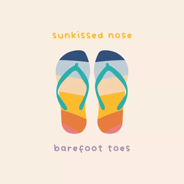 Servietten Sunkissed nose - barefoot toes