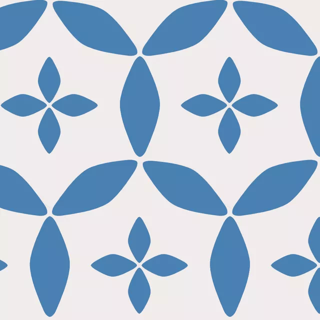 Bankauflage Blockprint Indigo Blau