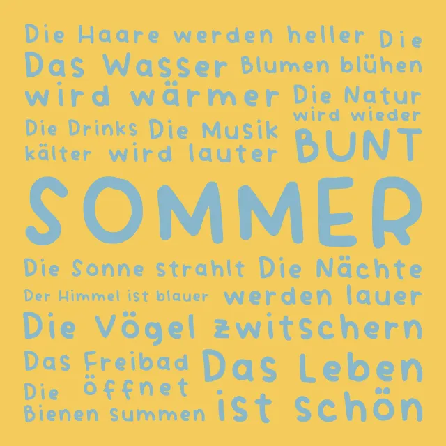 Bodenkissen SOMMER VIBES - gelb blau