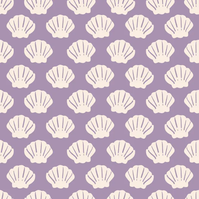 Kissen Muscheln Muster - Lila