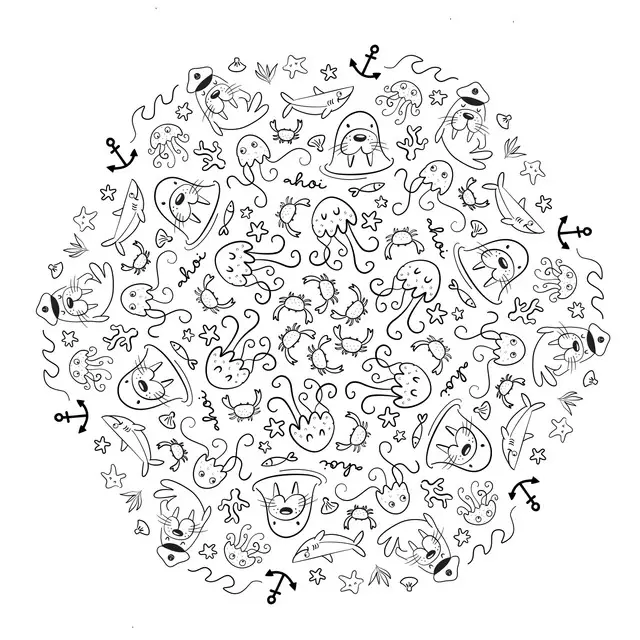 Kissen Ahoi Mandala