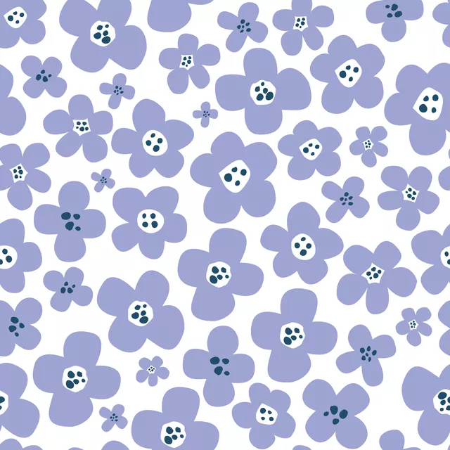 Tischdecke Flowers Muster bleu