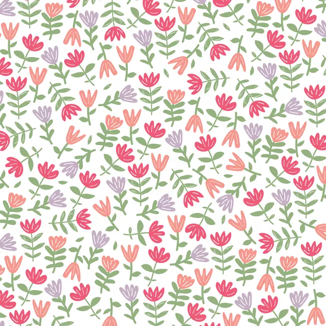 Tischdecke Flowers Muster hell