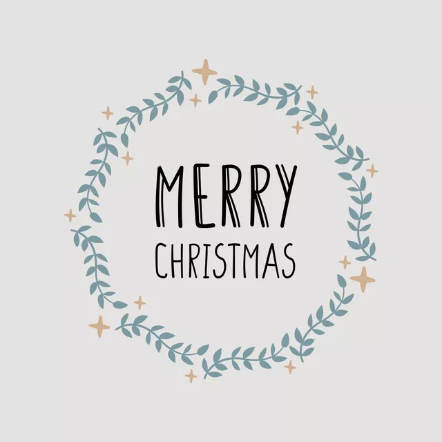 MERRY CHRISTMAS Kranz greige