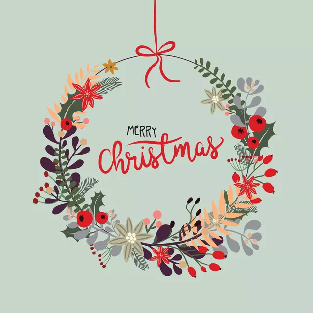 Kissen Christmas Kranz - mint