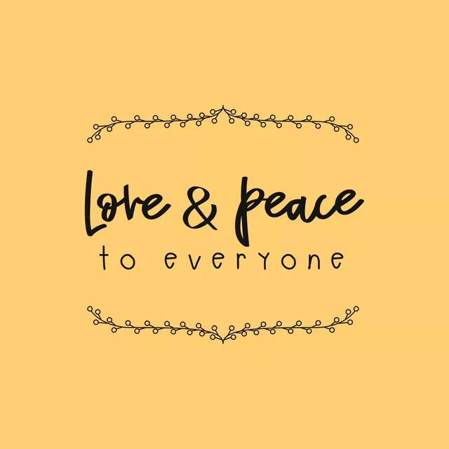 Bodenkissen Love and peace to everyone