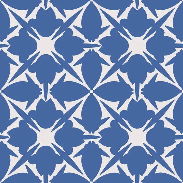 Sitzkissen Blockprint Indigo Muster 6