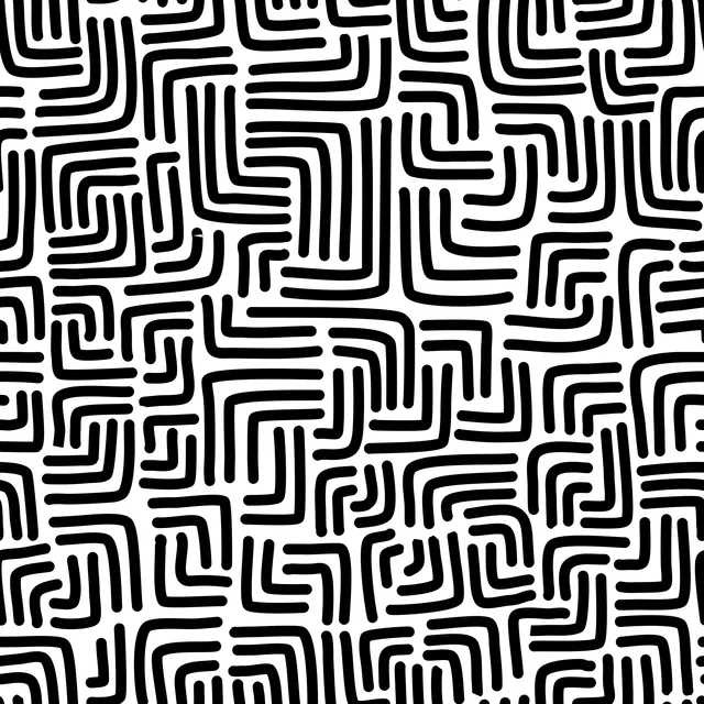 Dekovorhang DOODLE Strichecken - black