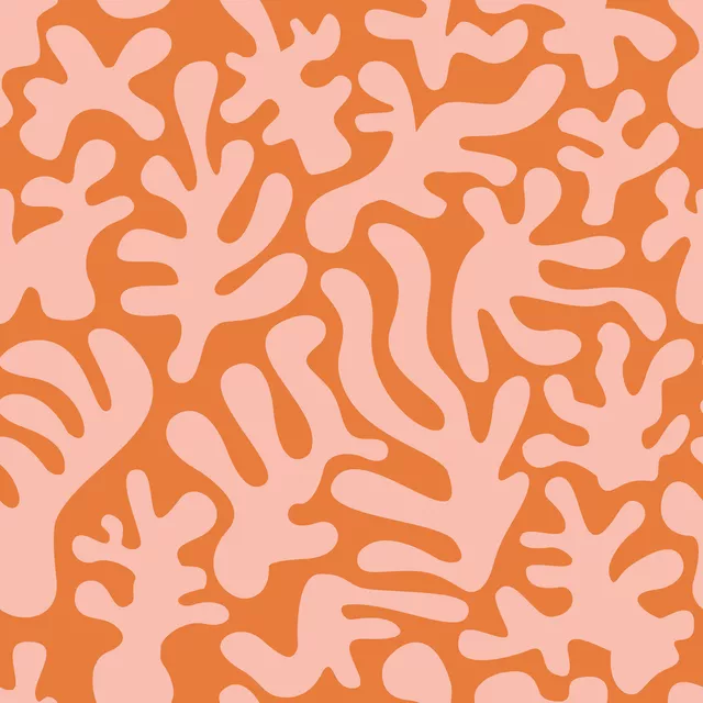Kissen korallen muster - rosa orange