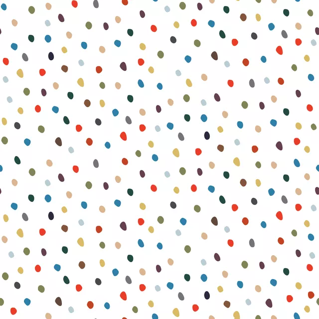 Konfetti Punkte - bunt weiß
