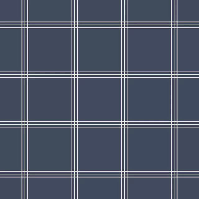 Bankauflage Linien Karo - blau
