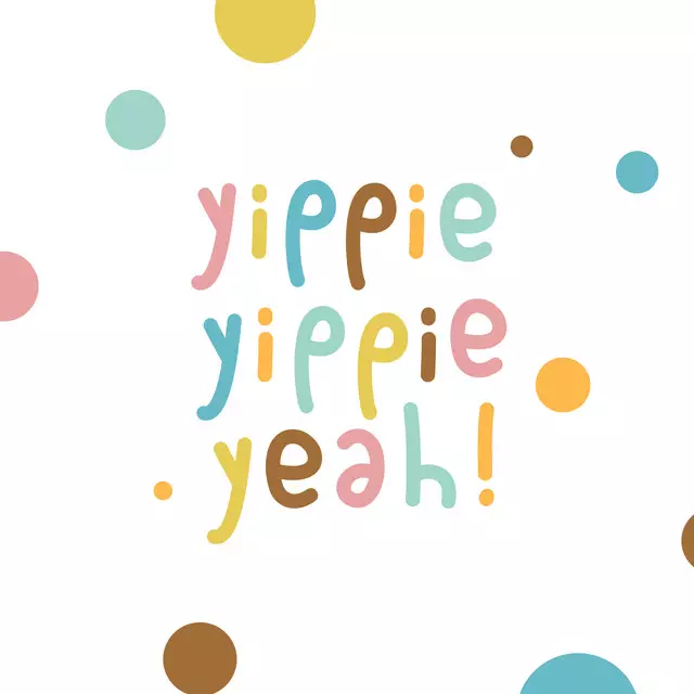 Tischset yippie yippie yeah! bunt
